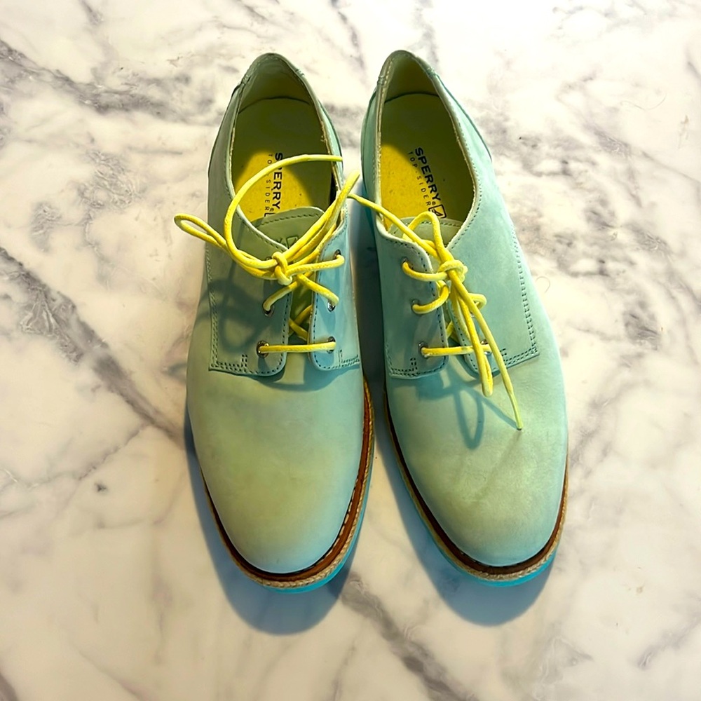 Sperry Top-Sider 9189325 Womens Shoes Casual Oxford Green Mint